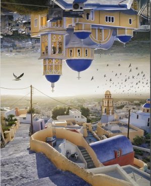 Santorini Double View Paint By Numbers