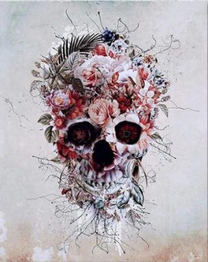 Floral Skull Paint By Numbers