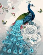 Peacock And Roses Paint By Numbers