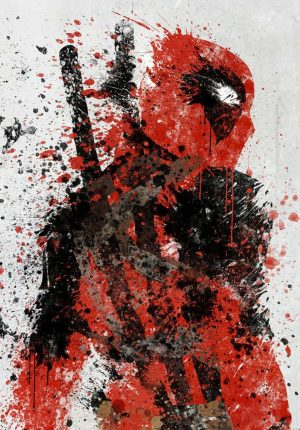 Splatter Dead Pool Paint By Numbers