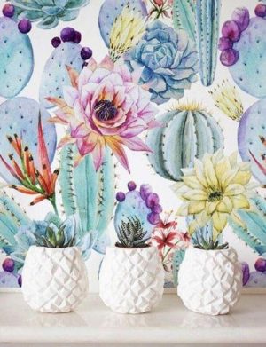 Cactus Plants Pots Paint By Numbers