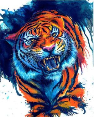 Abstract Tiger Animals Paint By Numbers