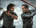 Negan and Rick Fight Paint By Numbers