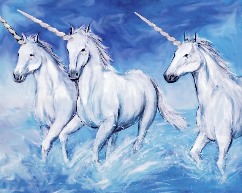 Three Unicorns Paint By Numbers