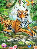 Tiger In Forest Paint By Numbers