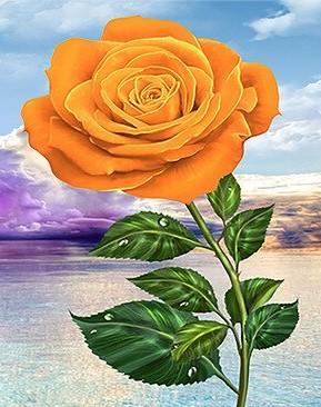 Yellow Rose Paint By Numbers