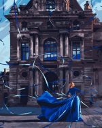 Lady In Blue Dress Paint By Numbers