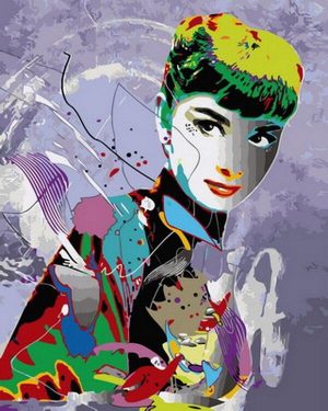 Colorful Audrey Hepburn Paint By Numbers