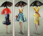 Ladies Under Umbrellas Paint By Numbers