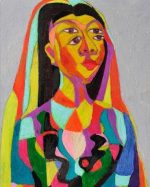 Abstract Colorful Woman Paint By Numbers