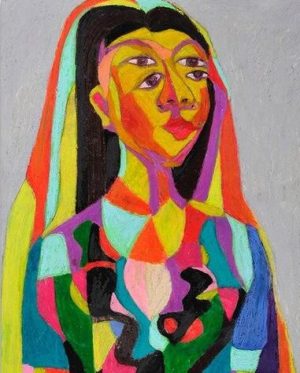 Abstract Colorful Woman Paint By Numbers