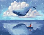 Whale Flying In The Sky Paint By Numbers