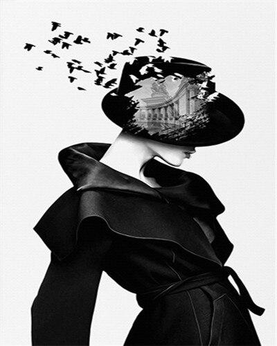 Woman In Black Paint By Numbers