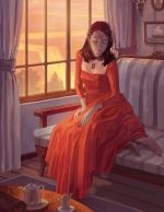 Woman In Red Dress Paint By Numbers