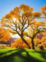 Autumn Yellow Trees Paint By Numbers