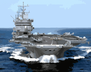 Aircraft Carriers In Ocean Paint By numbers