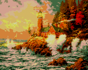 Seashore Lighthouse Paint By Numbers