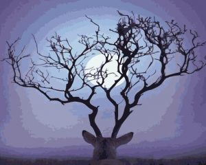 Deer Antlers Tree Paint By Numbers
