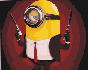 Hitman Minion Cartoon and Animation Paint By Numbers