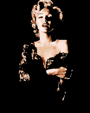 Marilyn Monroe In Black Dress Paint By Numbers