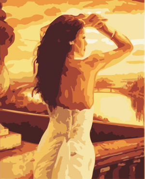 Woman In Balcony Paint By Numbers