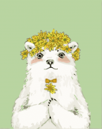 Cute White Bear Paint By Numbers
