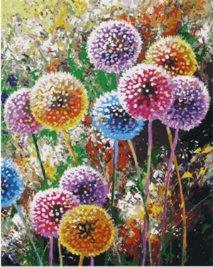 Colorful Dandelions Paint By Numbers