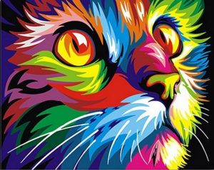 Colorful Cat paint by numbers
