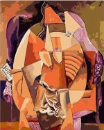 Woman with a shirt sitting in a chair Paint By Numbers