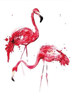 Pink Flamingos Paint By Numbers
