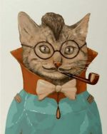 Cat With Pipe Paint By Numbers