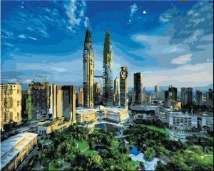 Petronas Twin Towers Paint By Numbers