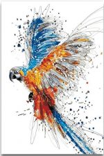 Splatter Parrot Paint By Numbers