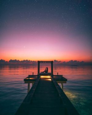 Sunset Over Sea Pier Paint By Numbers