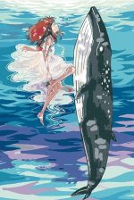 Whale And little Girl Paint By Numbers