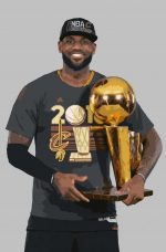 LeBron James with The Trophy Paint By Numbers