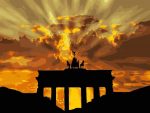 Brandenburg Gate Silhouette Paint By Numbers