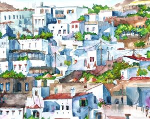 Lindos Village Paint By Numbers