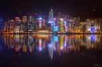 Hong Kong Skyline Lights Cities Paint By Numbers