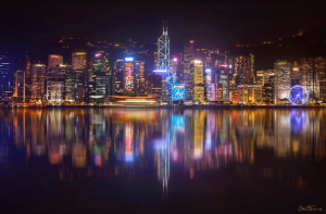 Hong Kong Skyline Lights Cities Paint By Numbers