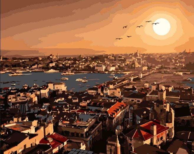 istanbul city paint by numbers