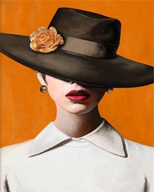 Lady In Hat Paint By Numbers