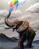 Rainbow Elephant Paint By Numbers