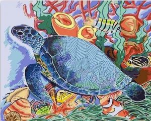 Turtle Mosaics Animals Paint By Numbers
