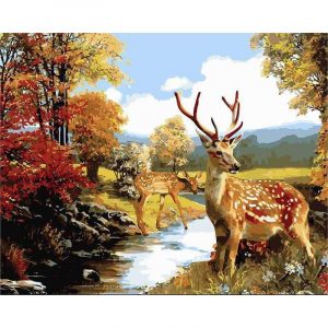Wild Sika Deer Paint By Numbers
