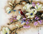 Bird On Flowers Branch Paint By Numbers