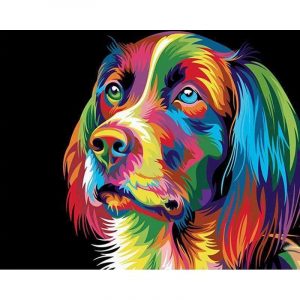 Colorful Dog Paint By Numbers