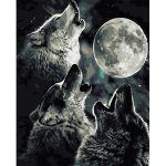 Wolves Howling Paint By Numbers