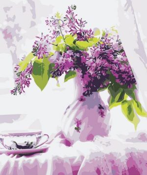Lilac Vase Paint By Numbers