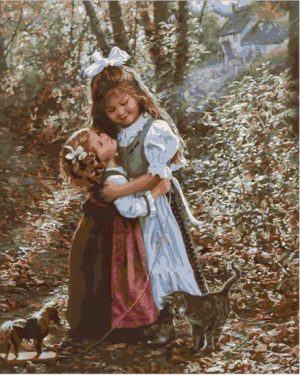 Sisters In Forest Paint By Numbers